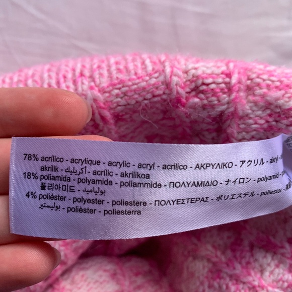 ZARA WOMAN FW23 PINK CABLE KNIT METALLIC SWEATER SIZES Medium 4331/136 - Picture 7 of 7